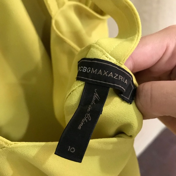 Bcbg asymmetrical lime green dress - Picture 4 of 4